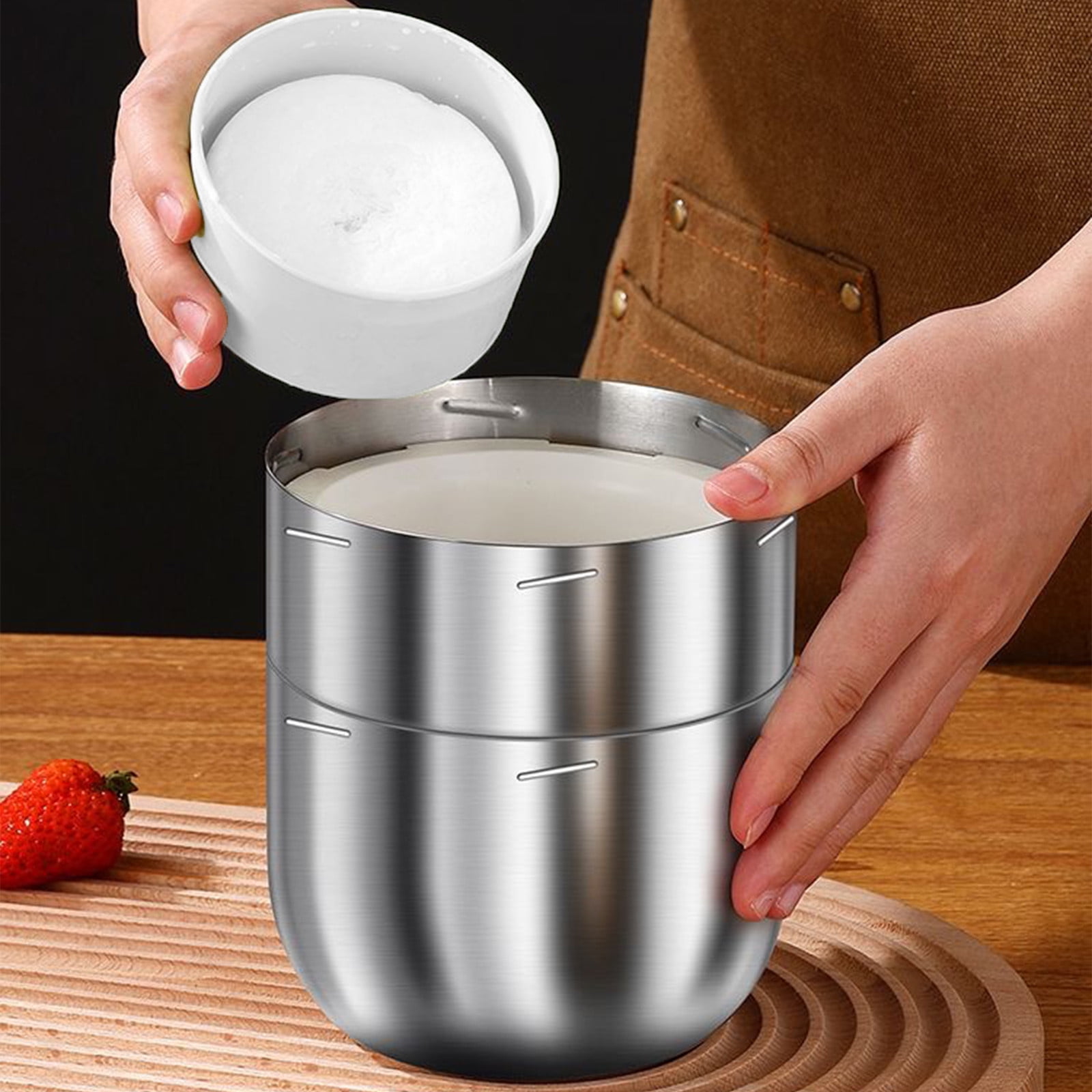 Fufafayo Manual Ice Crusher, Rotary Hand Crank Ice Shaver, Small Household Commercial Shaved Ice Maker, Crushes Ice Cubes for Snow Cones, Slushies, Drinks, Smoothies, Cocktails, Kitchen, Party