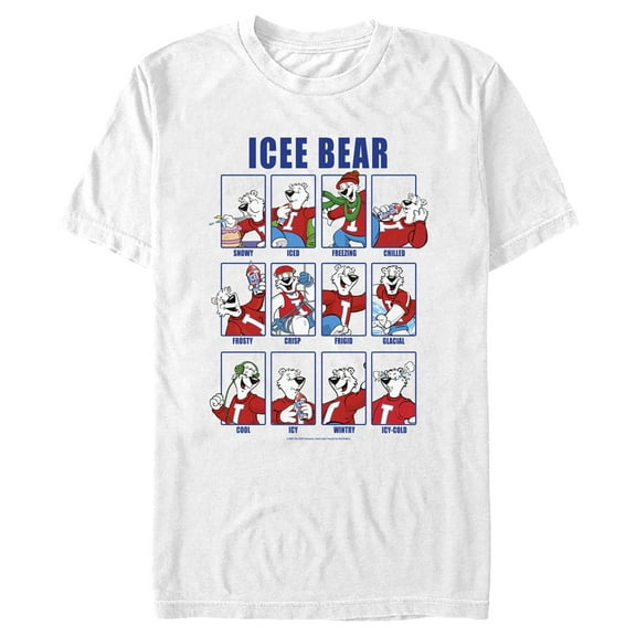 Men's ICEE Bear Emotions  Graphic Tee White 2X Large