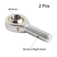 thumbnail image 3 of Unique Bargains 2 Roulements Sphériques POS14 pour Tige, Filetage Mâle Auto-Lubriqué M14x2.0, 3 of 6