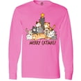 thumbnail image 3 of Inktastic Merry Catmas with Cat Tree and Yellow Star Long Sleeve T-Shirt, 3 of 5