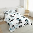 thumbnail image 4 of Homewish Kawaii Bow Tie Bedding Comforter Set,Western Cowgirl Boots Twin Comforter Sets,White Blue Black Bedding Set For Children,Breathable Home Decor Reversible,2-Piece, 4 of 9