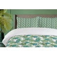 thumbnail image 4 of Ambesonne Vintage Botany Duvet Cover Sets, Exotic Palm Tree, 2-King, Pale Green Dark Seafoam, 4 of 7