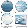 thumbnail image 3 of Designart "Glacier Glacial Geometric I" Landscapes Floater Framed Canvas Print, 3 of 7