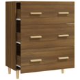 thumbnail image 3 of vidaXL Sideboard Brown Oak 70x34x90 cm Engineered Wood, 3 of 5
