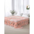 thumbnail image 5 of Pink Boho King Size Flat Sheet, Wrinkleproof & Fadeproof Cooling Flat Bed Sheet Only, Vintage Abstract Tribal Decorative Oriental Breathable Soft Bedding Top Sheets 105 x 98 Inches, 5 of 8