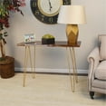 thumbnail image 2 of Carolina Classics Seti Live Edge Console Table in Elm and Gold, 2 of 3