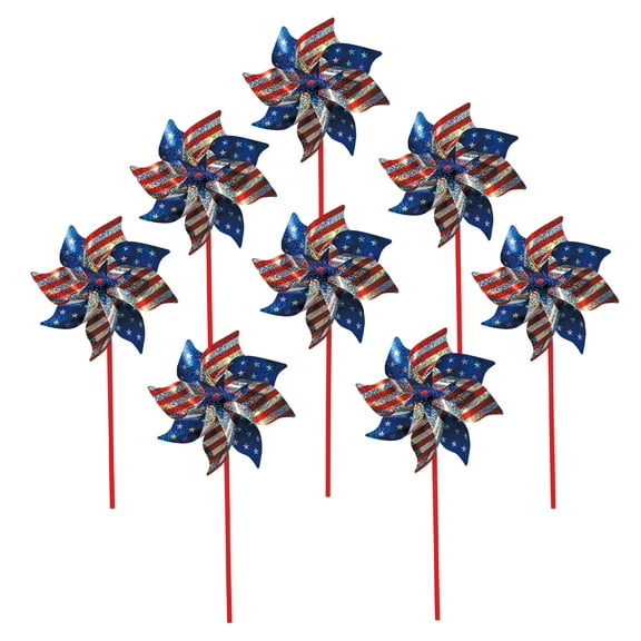 In the Breeze 2749 — Stars & Stripes Pinwheels (Pack of 8)