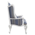 thumbnail image 4 of ACME Chaise Rembourrée en Tissu avec Coussin Bleu et Blanc, 4 of 7