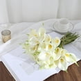 thumbnail image 2 of 24 Pcs Artificial Calla Lily Flowers Fake Silk Flower Real Touch for Wedding Office Home Kitchen Decor (White), 2 of 7