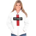 thumbnail image 4 of He Made Me Christian Jesus Christ Zip Up Hoodie Men's Women's Brisco Brands L, 4 of 6
