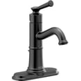 thumbnail image 3 of Moen 6402BL Belfield Matte Black One-Handle Bathroom Sink Faucet with Drain Assembly and Optional Deckplate, 3 of 7