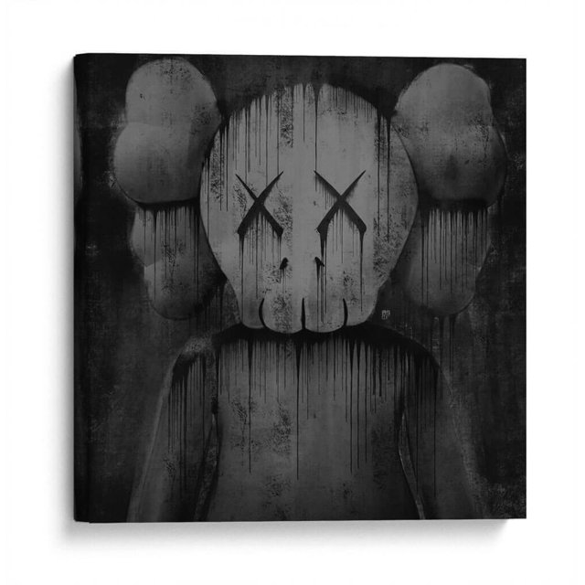 Cuadro decorativo - Companion Solo, Dry Ink 30x30 Canvas Lab Blanco y negro, Ilustraciones
