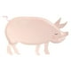 thumbnail image 1 of Platos de fiesta Meri Meri con forma de cerdito 26 x 16.5 cm paquete de 12, 1 of 3