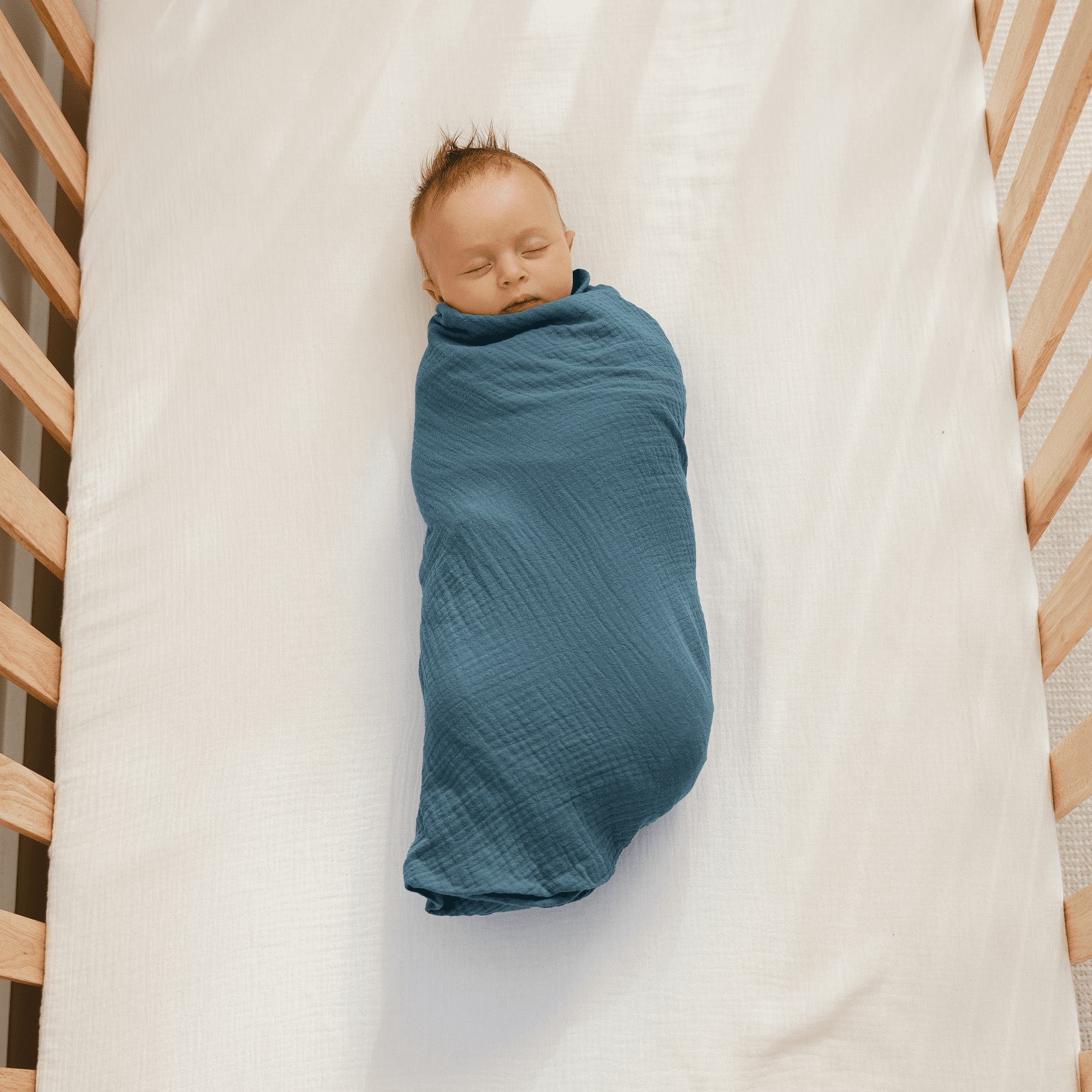 Comfy Cubs Muslin Swaddle Blankets Pack of 3 - 42 x 42 Inch Large Wraps for Newborns - Boy Set 2