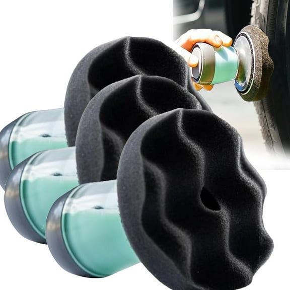 Flow Tire Shine Applicator-Reusable Car & Truck Wet Tire Dressing Applicator for No-Drip,Streak-Free Shine with All Tire Shine & Gels | Professional Car Detailing Tool,3PCS