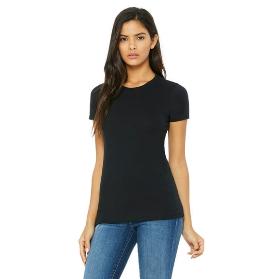 Bella Canvas Women's The Favorite Tee , 6004 , SOLID BLK BLEND , Medium