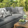thumbnail image 2 of Modular Lounge Deep Sofa, Charcoal Grey Gray, Fabric, Modern Contemporary, Outdoor Patio Balcony Cafe Bistro Garden Furniture Hotel Hospitality, 2 of 10