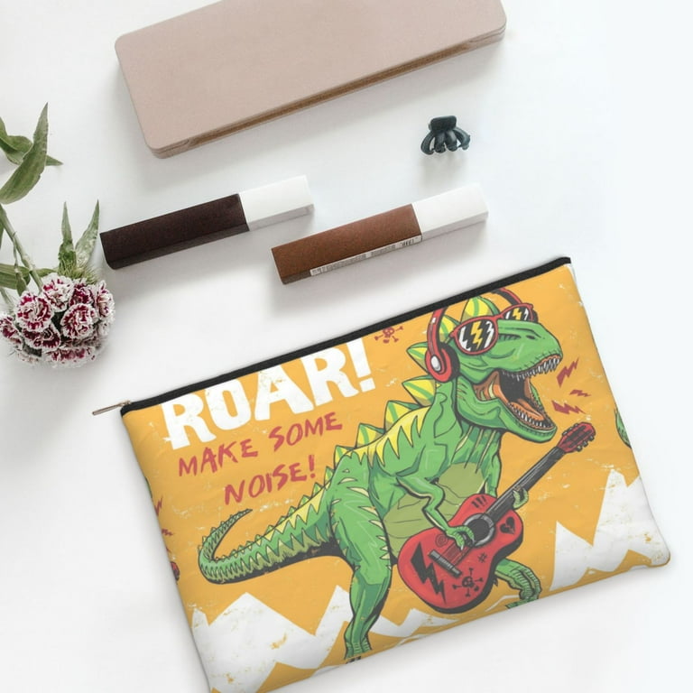 Zufioo Cool Dinosaur Playing Guitar Print DuPont Paper Portable