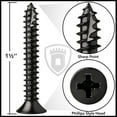 thumbnail image 4 of Cauldham Oil Rubbed Bronze Wood Screws #9 x 1-1/2 Inch for Door Hinges - 25 pack, 4 of 7