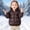 Brown A, variant on Zpanxa Girls Winter Jackets Kids Abstract Stripe Print Hooded Puffer Jacket Toddler Girls Loose Bubble Warm Winter Coat