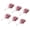 Pink beaded chain, variant on Set of 6 Boutonniere for Wedding Ceremony Easy To Wear and Remove Flower Corsages Colorful Florals Lapel Pin Ornament