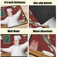 thumbnail image 4 of 2Pcs Kitchen Rugs Nonskid 2 Pieces Chef Kitchen Mats for Indoor Non Slip Waterproof Standing Kitchen Runner Mats 17"x30"+17"x47", 4 of 6