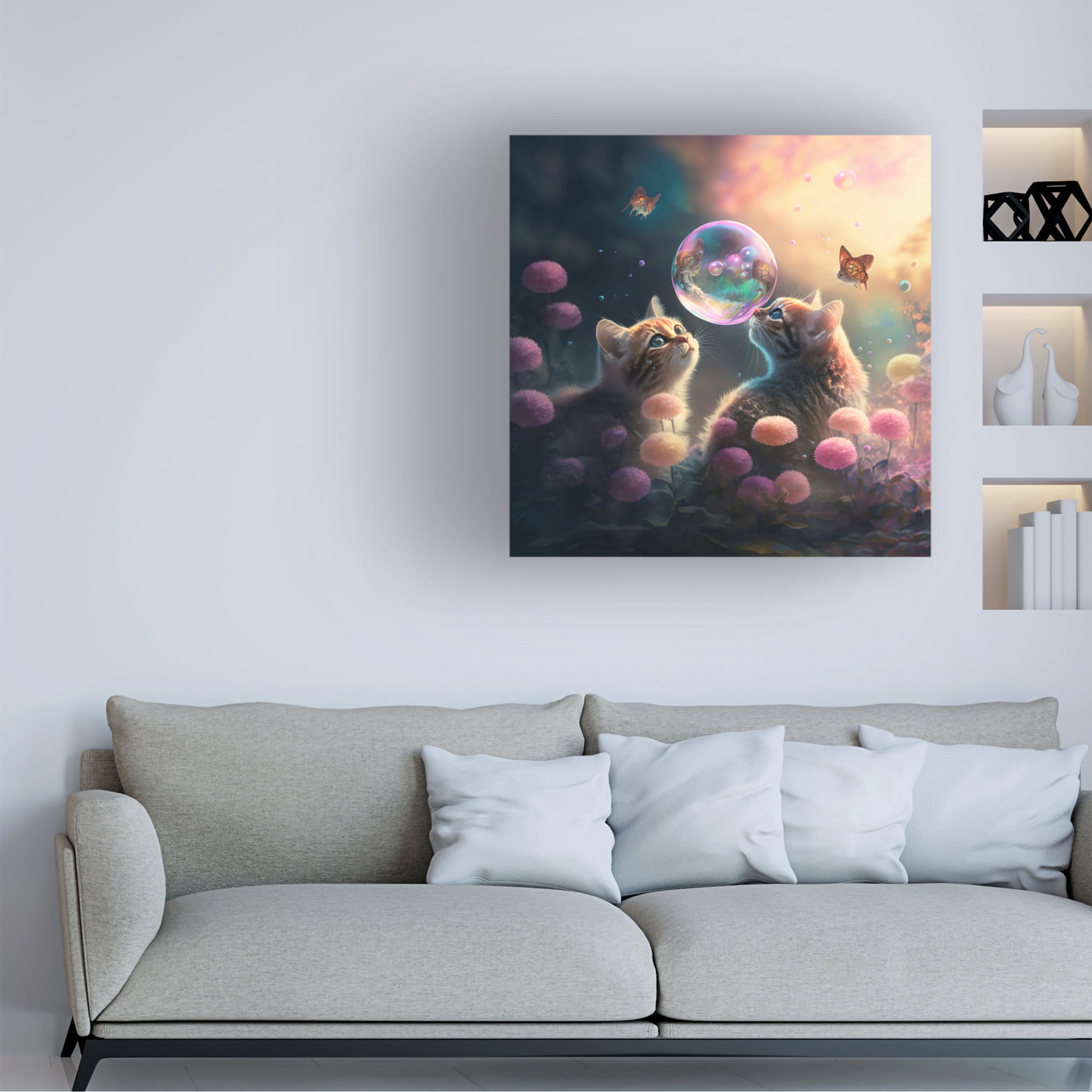 Canvas Wall Art - Ray Heere 'Mystical Morning 18' Wall Art for Living Room, Bedroom, or Office Décor by Trademark Fine Art - 18 x 18 Inches