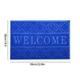 thumbnail image 3 of Premium 3D Embossed Welcome Doormat 23.6x15.7 Inch Non-Slip PVC Entryway Rug,Heavy Duty Scrape-Proof Indoor Outdoor Mat,Easy Clean Diamond Pattern Floor Mat for Home Entrance Door, 3 of 6
