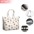thumbnail image 2 of White Highland Cow Flower Pattern Travel Tote Bags for Women Carry On,Large Weekender Bags for Women Travel,Multi Functional Duffle Bag for Work,Shopping,Sports, 2 of 5