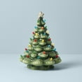 thumbnail image 2 of Treasured Traditions Green Light-Up Tree Figurine, 2 of 5