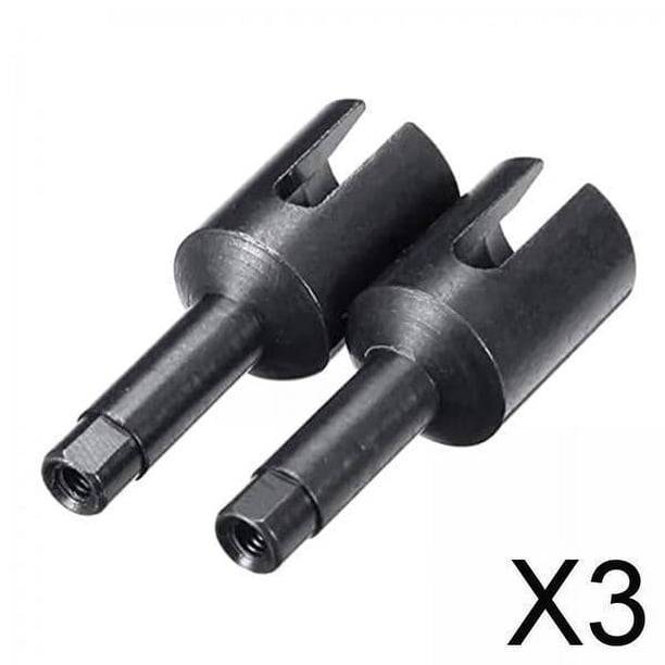 2x1 par de eje de rueda RC para JLB 1/10 escala 4WD camión vehículo Hobby modelo piezas , Negro 3 piezas