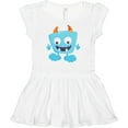 thumbnail image 3 of Inktastic Cute Monster, Little Monster, Blue Monster, Horns Girls Baby Dress, 3 of 5