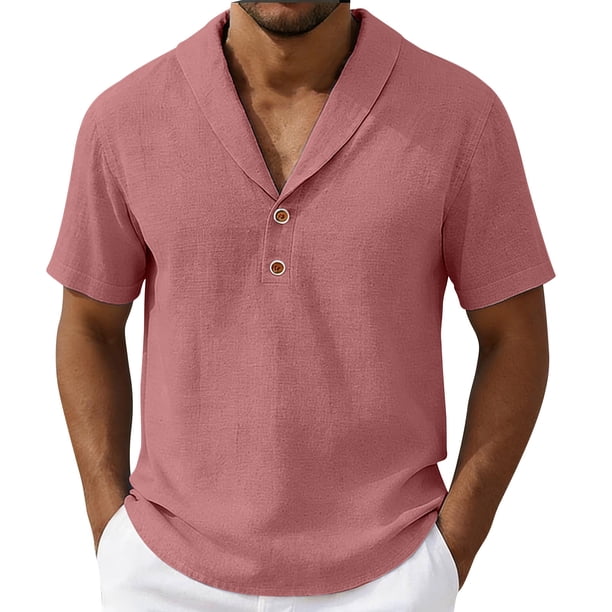 Top Casual Suelto de Lino de Color Sólido para Deporte Y Vacaciones Al Mar