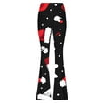 thumbnail image 3 of jjayotai Womens Leggings, Flare Yoga Pants, Loose Fit Strechy Funny Christmas Print Flared High Waisted Pants Multicolor XL, 3 of 4