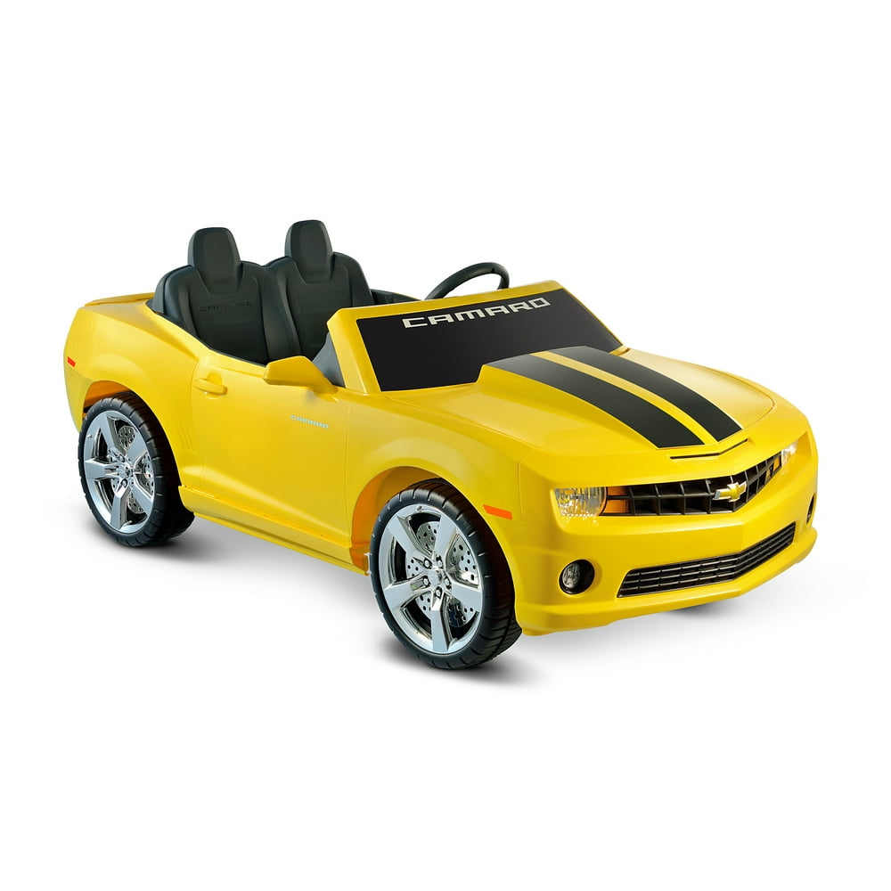 Kid Motorz Chevrolet Camaro 12Volt BatteryOperated RideOn, Yellow with Racing Stripes