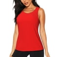 thumbnail image 2 of Haiem Red Workout Tank Tops for Women, Athletic Sports Slim-Fit Tank Tops, Compression Sleeveless Dry Fit Shirts,Athletic Shirt-, 2 of 9