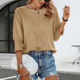 thumbnail image 6 of Texiao Summer New Fashionable Loose Round Neck Cuffs Long Edition Large Size T Shirt for Women, 6 of 6