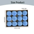 thumbnail image 3 of ELEVENTIME - 12 bolas navideñas de terciopelo flocadas, adornos navideños de plástico, adornos colgantes decorativos para árbol de Navidad (vino, 8 cm), liquidación, 3 of 8