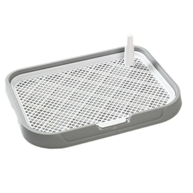 Inodoro para perros, bandeja para orinal de entrenamiento antisalpicaduras para animales pequeños, conejo Gris