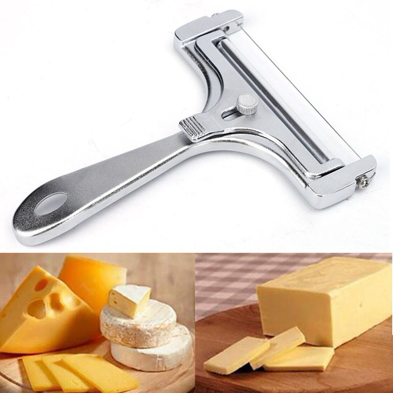 Hard Cheese Slicer Adjustable Stainless Steel Wire Cutter Kitchen Cooking  Tool.