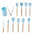 thumbnail image 2 of Kitchenware, Harmless Heat Resistance Silicone Wooden Handle Cooking Utensils  for Household, 2 of 7
