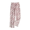 thumbnail image 2 of HLKJKLS Sweatpants Women Fashion Fuzzy Pajama Pants Winter Fleece Bottoms Elastic Waist Wide Leg Pockets Polyester Pink S-Xxl, 2 of 8