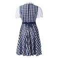 thumbnail image 5 of DuoJiaJ Womens Dirndl Dress, Short Sleeve Body Sculpting Bavarian Stage Performance Gown Blue XXXXXL, 5 of 5