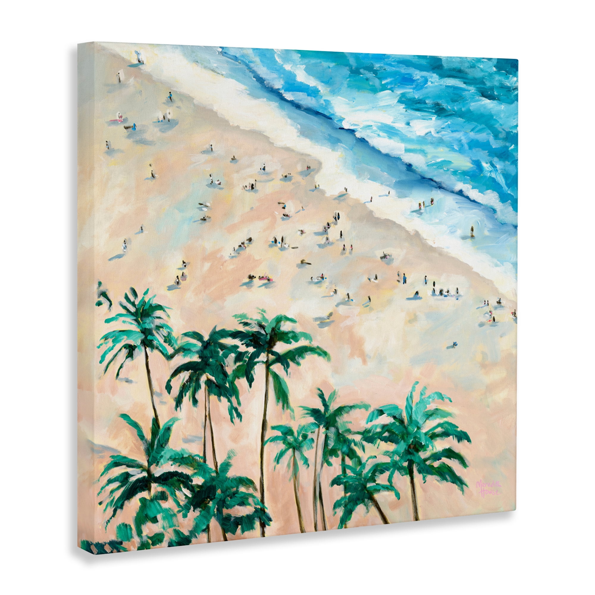 Stupell Industries Waikiki Beach Overview Canvas Wall Art, design by Meredith Howse