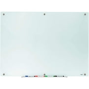 Vergo Dry Erase Frosted Glass Whiteboard, Wall-Mountable (72" W x 48" H)