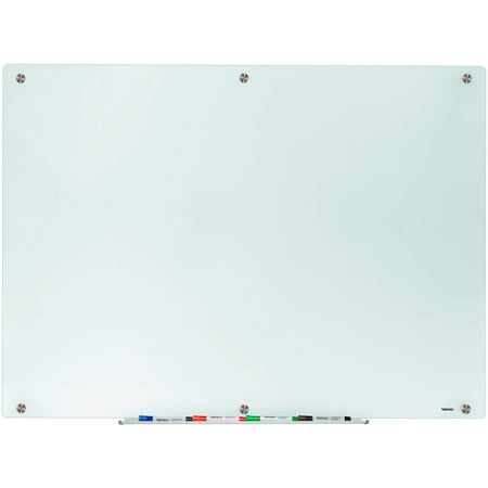 Vergo Dry Erase Frosted Glass Whiteboard, Wall-Mountable (72" W x 48" H)