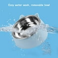 thumbnail image 4 of Comederos azules para gatos, comedero de acero inoxidable de 200 ml para mascotas, comedero antivómito para gatos, comedero antideslizante para perros/gatos con soporte elevado inclinado a 15°, comede, 4 of 5