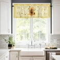 thumbnail image 3 of Kitchen Curtains Set, Sunflower Bee Kitchen Curtains and Valances Set, Pastoral Summer Flowers Yellow Rod Pocket Tier Curtains 36 Inch Length for Cafe/Bedroom Windows, 3 of 6