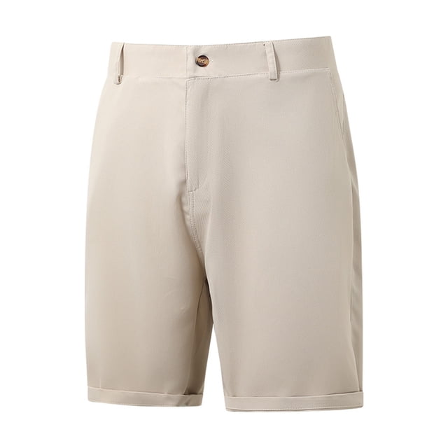EOYWHK Jean Shorts Men Relaxed Fit Straight Leg Zipper Pockets Solid Color Dress Shorts