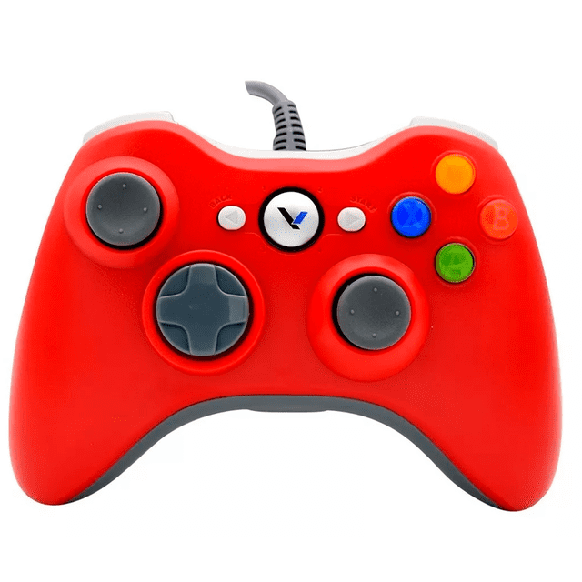 Control Alámbrico Rojo Virtual Zone Compatible con Xbox 360